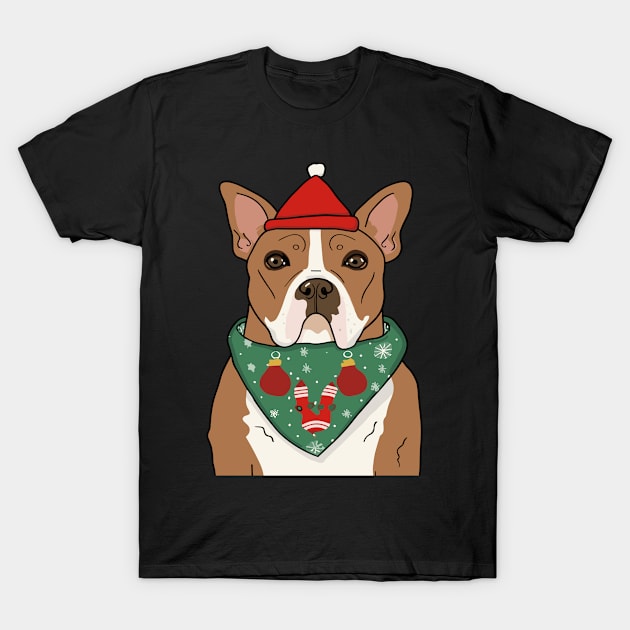 Christmas Dog  Hat T-Shirt by Shop-now-4-U 